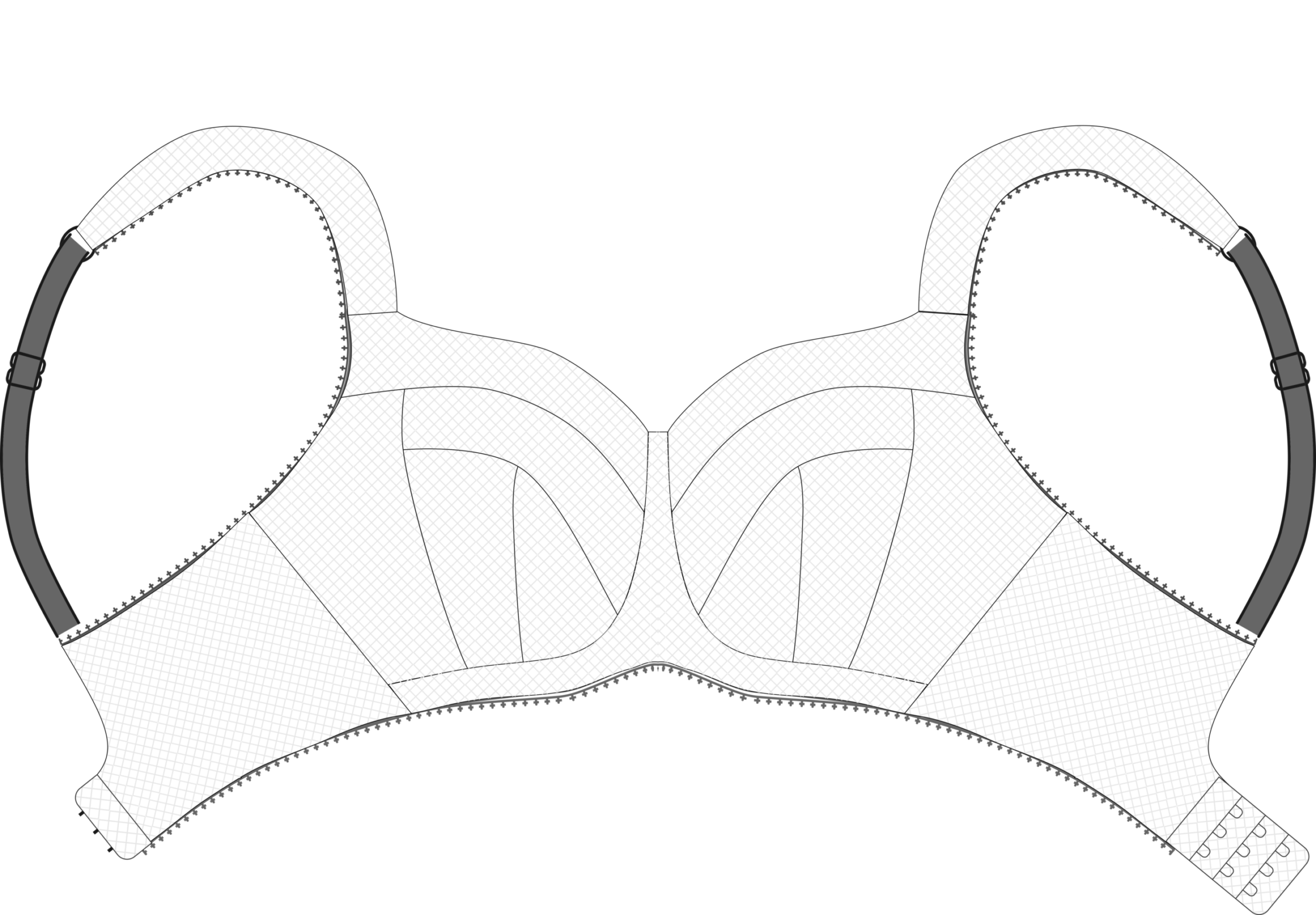 Orion Bra Pattern line drawing