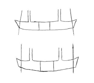 V shaped band on A shaped and tube shaped torso
