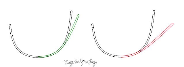Two wires, one sprung a little and one sprung a lot Two wires, one sprung a little and one sprung a lot