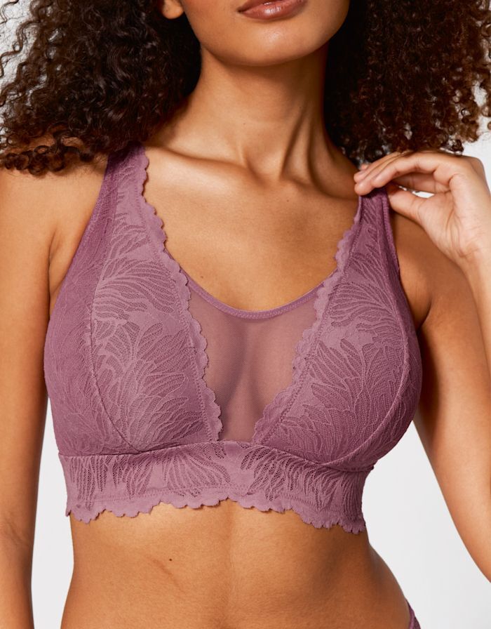 Celeste Non Wired Bra in Mauve by Miss Mandalay